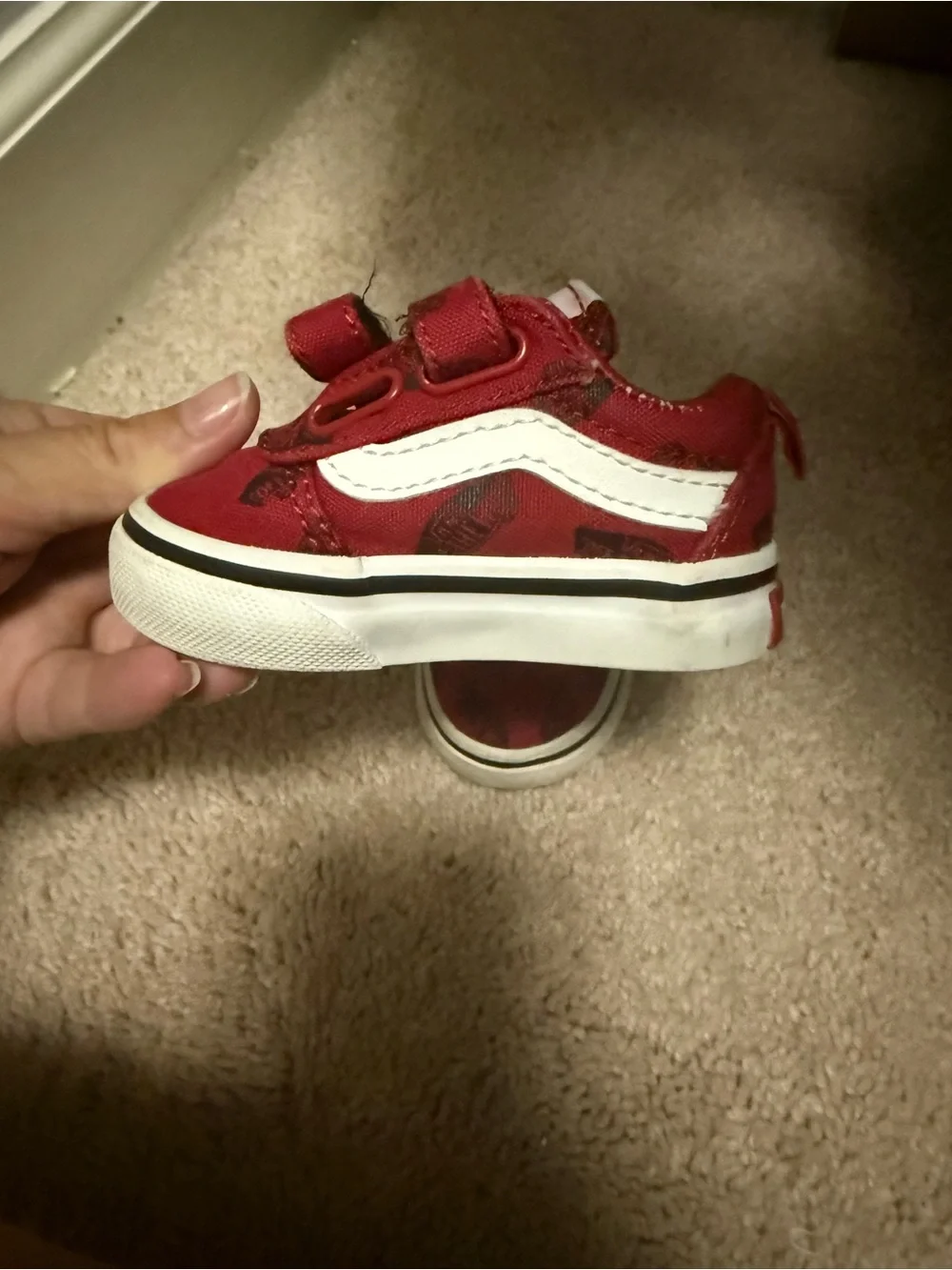 Vans red toddler